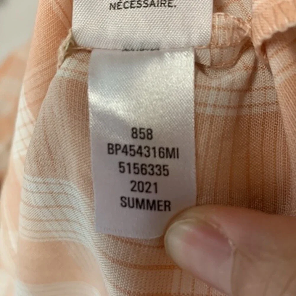 NWOT BP | Coral White‎ Gingham Plaid Mini Dress